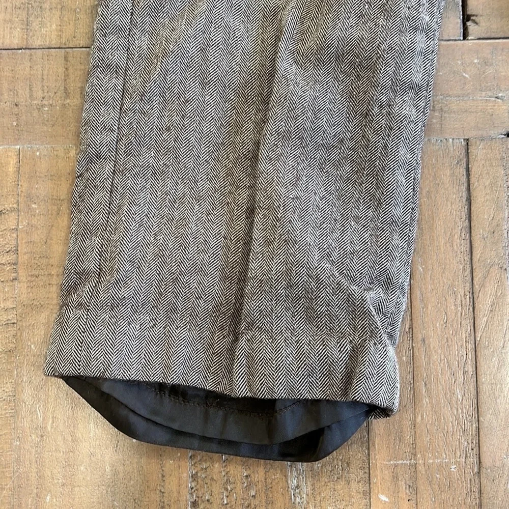 Janie and jack brown herringbone wool blend pants